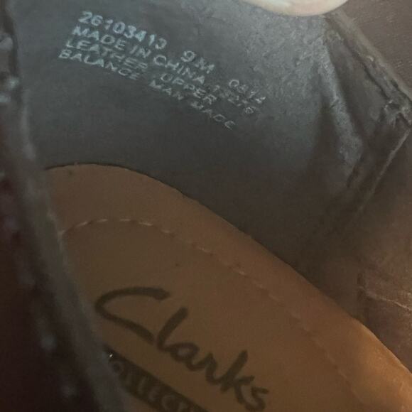 Clarks Collection BRYN POPPY Gray Leather Size Zip Heel Size 9M - Picture 7 of 7